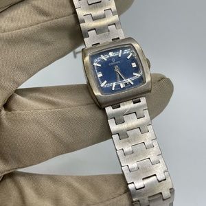 Beautiful Vintage Orfina Womens Mechanical Watch With Amazing Blue Dial